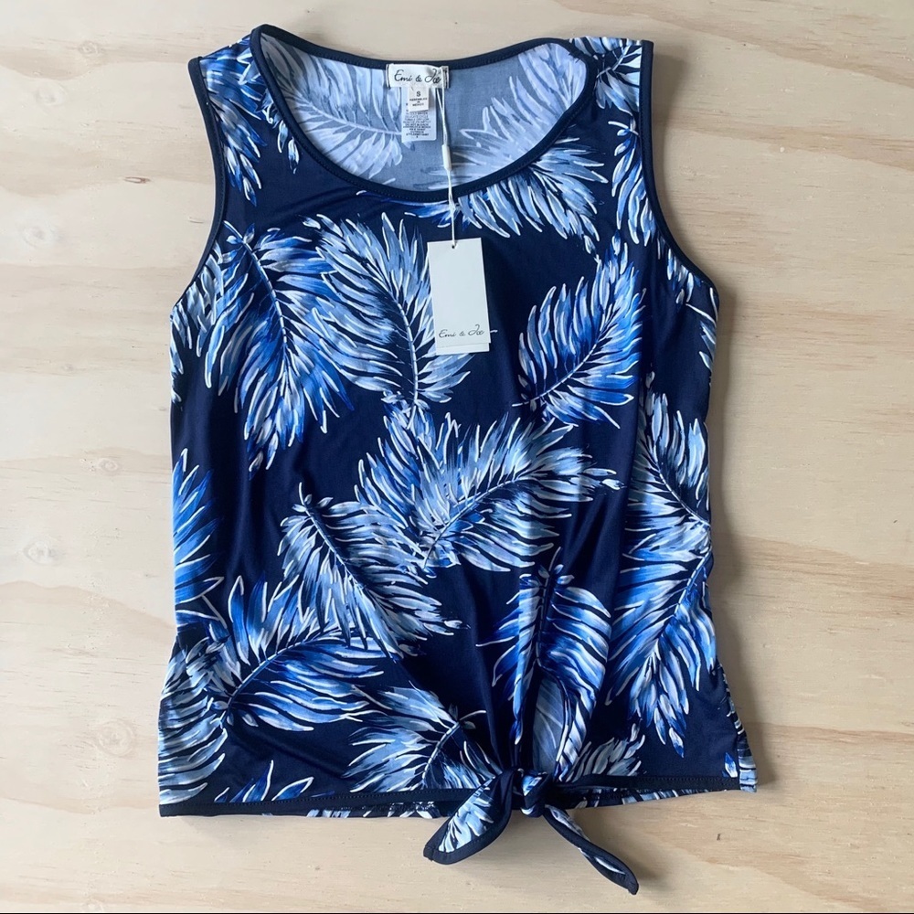 Emi & Joe Palm Leaf Tank Top